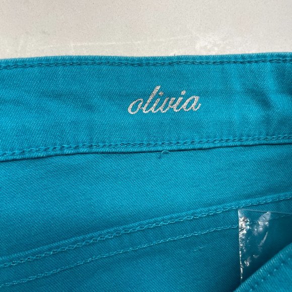 FDJ, French Dressing Jeans, Mid Rise Capri Olivia Jeans in Aqua Green, Size 12‎ - Picture 7 of 9